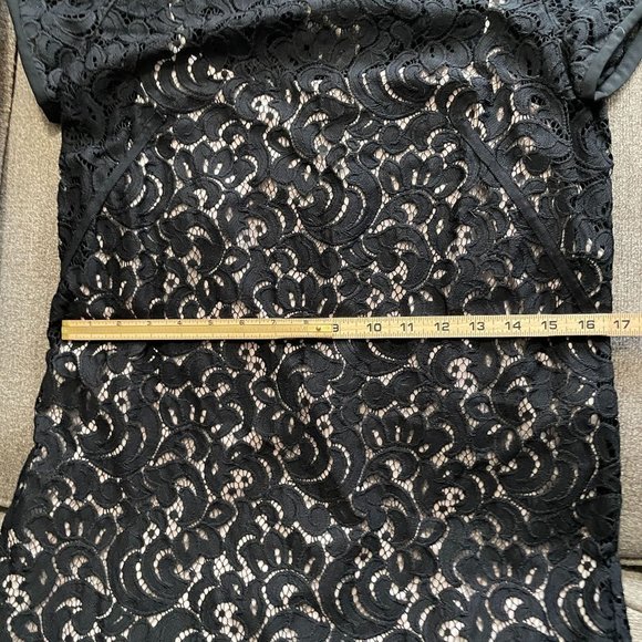 Loft Black Lace Lined Sheath Dress - 8 - Picture 8 of 9